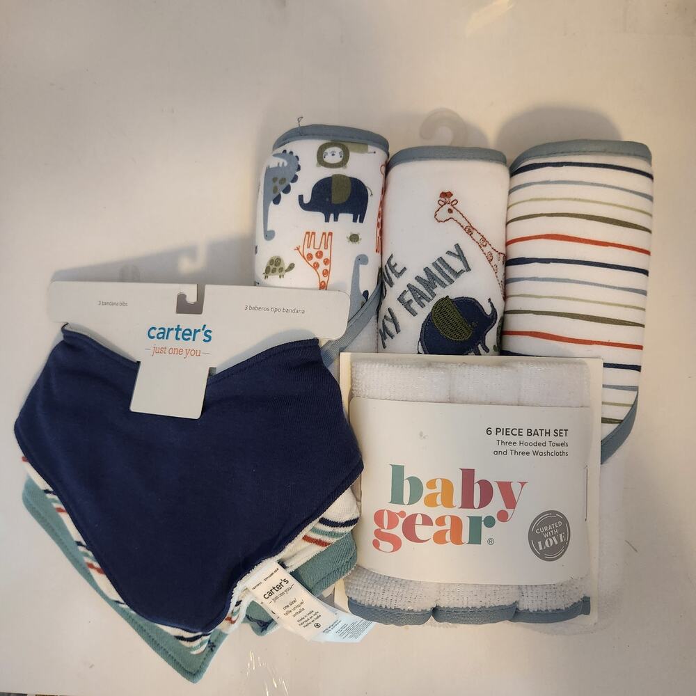 Baby Bandana Bibs and Bath set